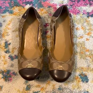 Coach Logo Ballet Flats